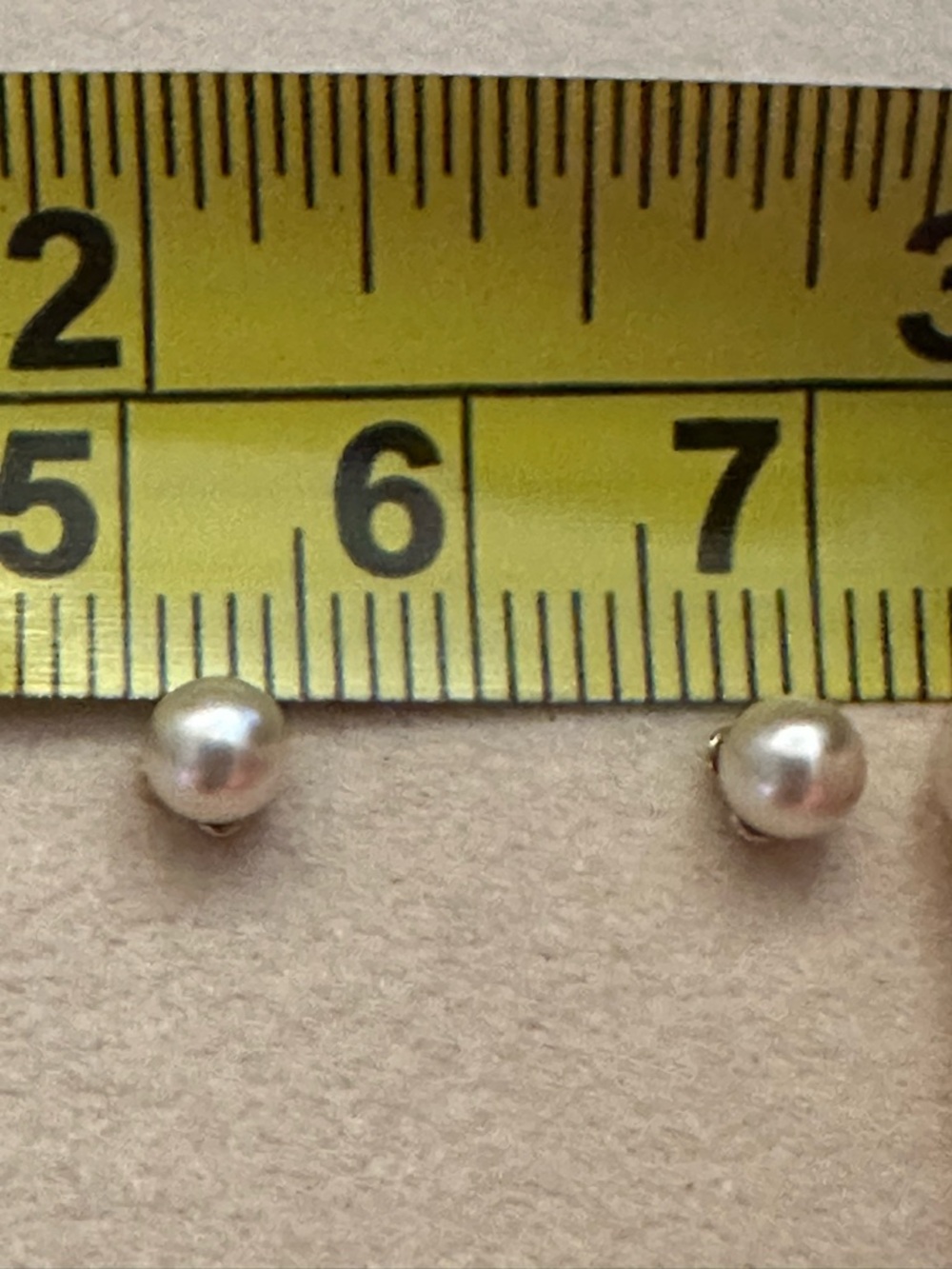 Gold tone sterling silver freshwater pearl earrings. - Picture 6 of 6